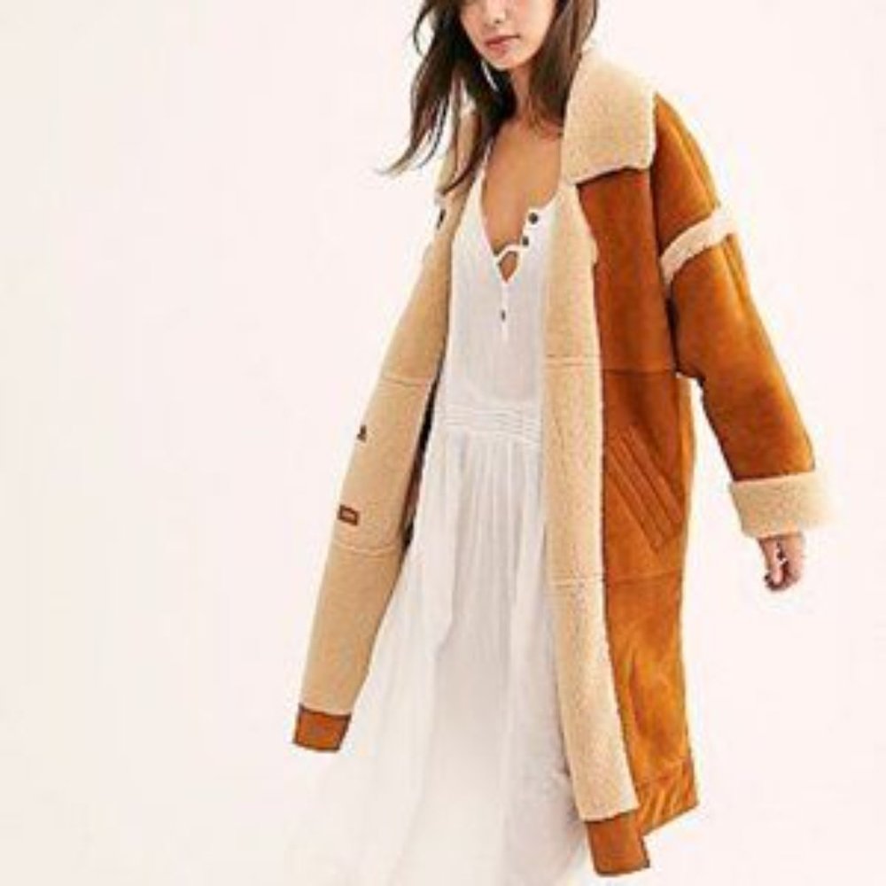 Free People Aspen Marshall Lamb Shearling Coat NWT (oversized)